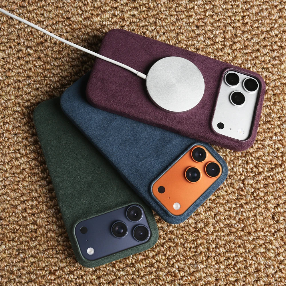 For Magsafe ALCANTARA Magnetic Case for iPhone 17 Pro Max Air 17e 16e 16 15 14 Plus 13 12 Mini 11 Pro Max Phone Case Back Cover