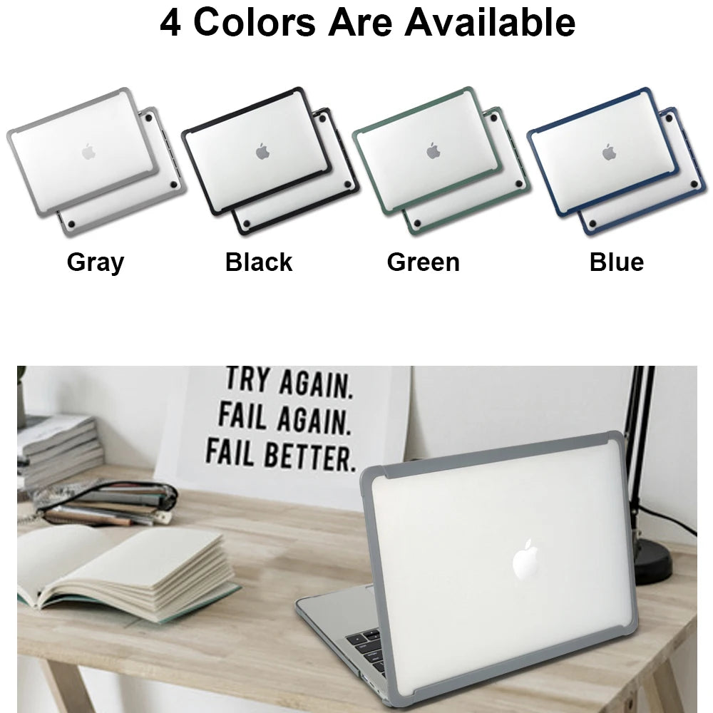 Protective Cover for MacBook Air 13 Case Waterproof Laptop Case for MacBook Pro 13 14 Notebook Case for MacBook Air 15 M4 M3 M2