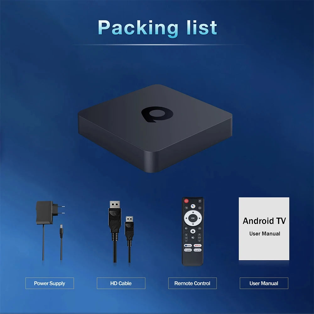 Smart TV Box Bluetooth 6.0 8K Q1 Android 16 Set Top Box Allwinner H313 Dual Wifi 5G 8GB128GB Google Voice Streaming Media Player