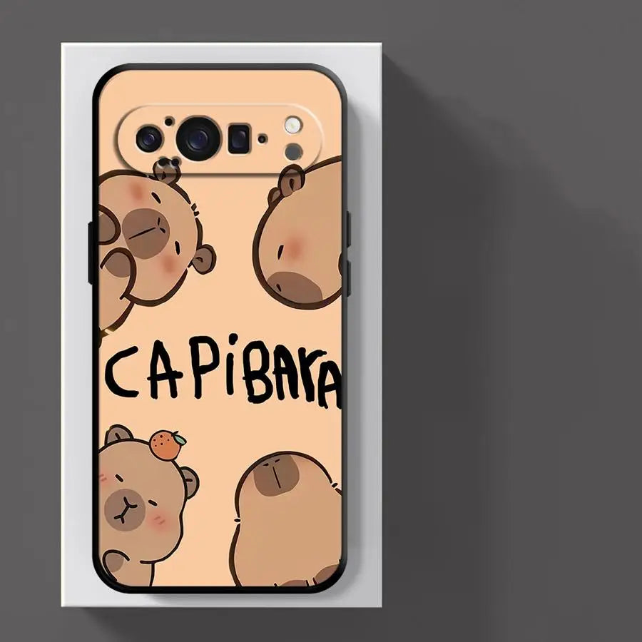 Funda Phone Cover Case for Google Pixel 10A 6a 9a 8a 10 9 Pro XL 7a 6 7 8 Pro Cute Cartoon Capybara