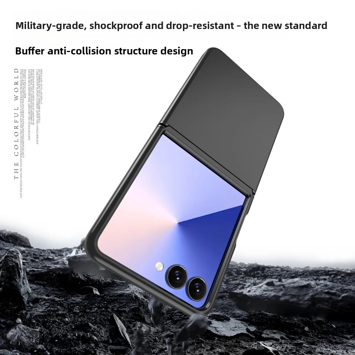 Case for Samsung Galaxy Z Flip 8 7 6 5 with Hinge Connection Luxury 2 IN 1 Hard PC+Soft TPU Shockproof Armor Phone Cover Funda