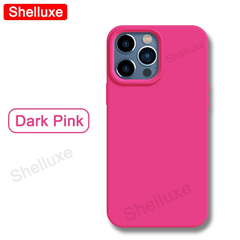 Luxury Liquid Silicone Case Shelluxe For iPhone 17 16 15 14 Pro Max For APPLE iPhone17 Air iPhone16 iPhone15 Plus Phone Cases
