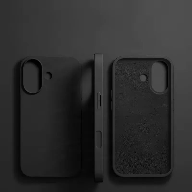 For iPhone 16 15 14 13 12 11 Pro Max Plus Luxury Liquid Silicone Phone Case NEW Matte Shockproof Cover Soft TPU Protective Shell