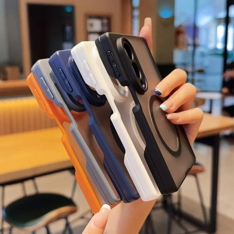Luxury Matte Skin Feel Hinge Protection for Magsafe Case for Samsung Galaxy Z Fold 8 Wide  7 6 5 Fold8 Ultra Shockproof Cover