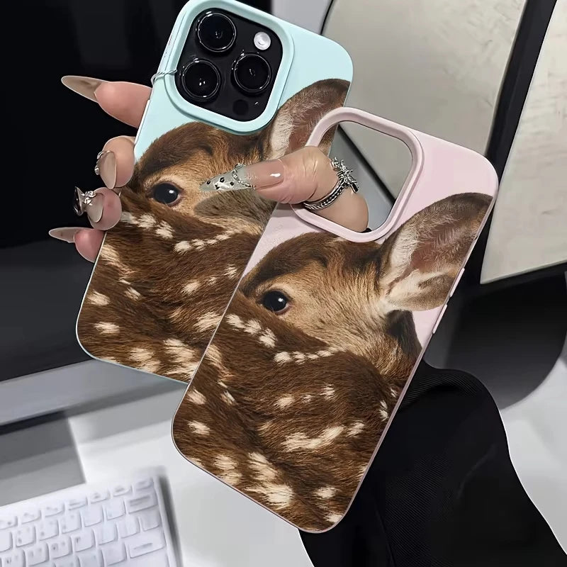 Cute Fawn Deer Protective Phone Case for iPhone 17-11 Series Pro Max & Plus – Stylish & Durable