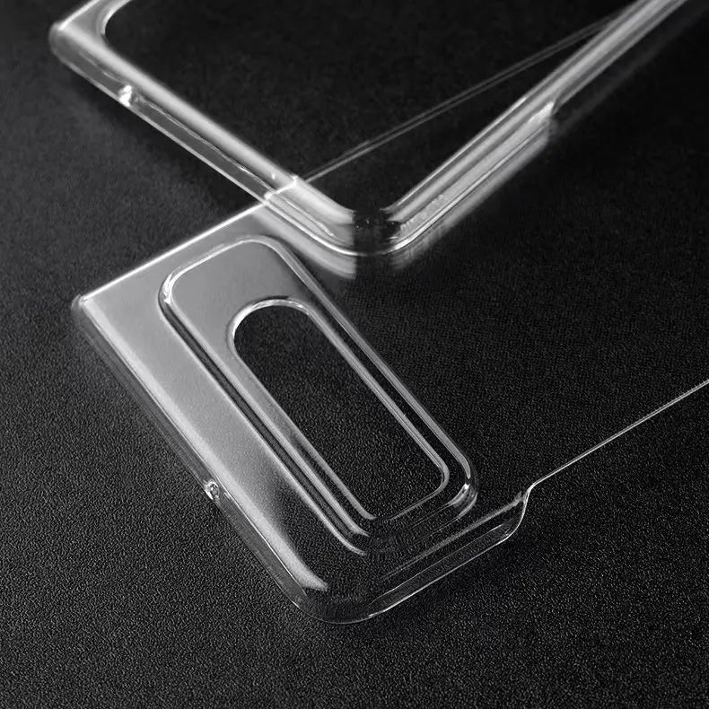 For Google Pixel Fold Transparent Plastic PC Hard Shell Shockproof Full Protective Back Cover On Google Pixel Fold