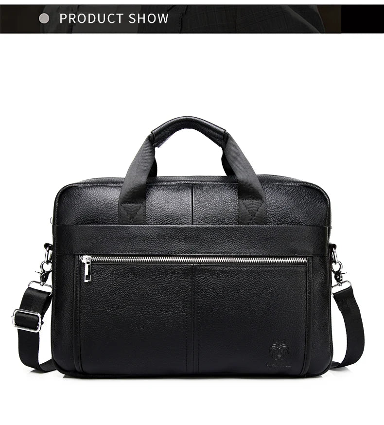 SCHLATUM Genuine Leather Briefcases Hard For Men Luxury Handbags Laptop Briefcase Bags 15 Inch Office Bussiness Computer Bag