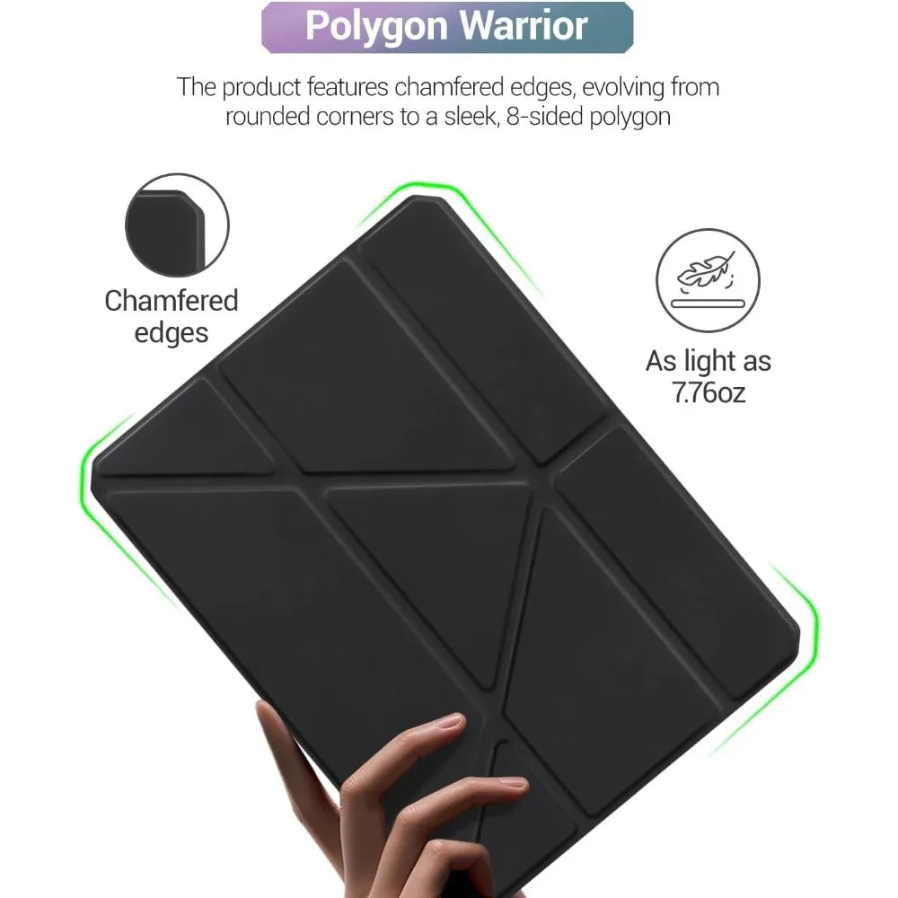 For 2018-2026 iPad Case Air 11/13 M2 Pro 11/13 M4 for iPad Air 4 Air 5 Pro 11/12.9 iPad 6/7/8/9/10th Acrylic Clear Y-Fold Stand