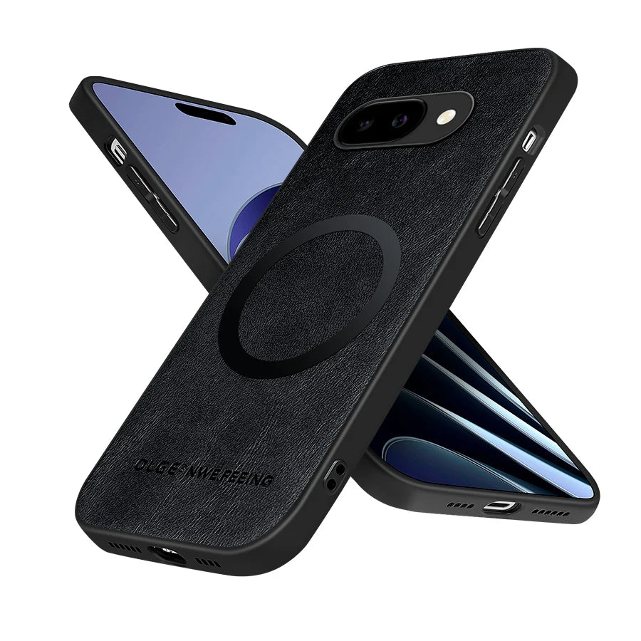 For Magsafe Leather Phone Cases for Google Pixel 7 7A 8 8A 9 9A 10 10A 11 Pro XL Magnetic Wireless Charging Protective Cover