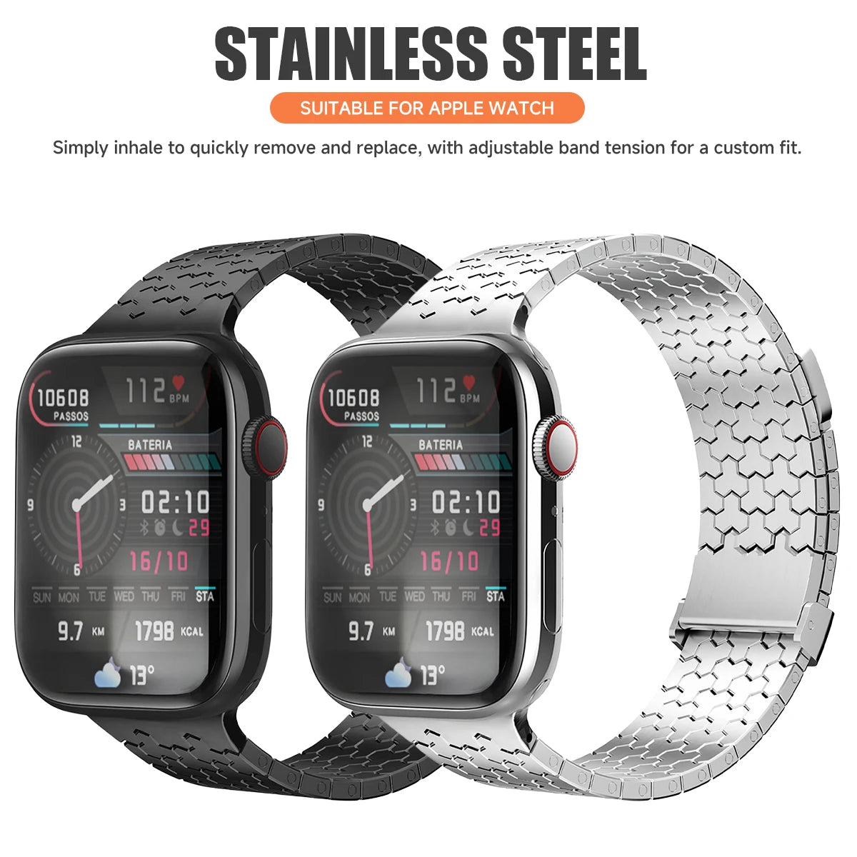 Stainless Steel Strap for Apple Watch Band 46/45/44mm 41/40mm Magnetic Bracelet Iwatch Series 11 10 9 8 7 SE3 Ultra 49mm Correas