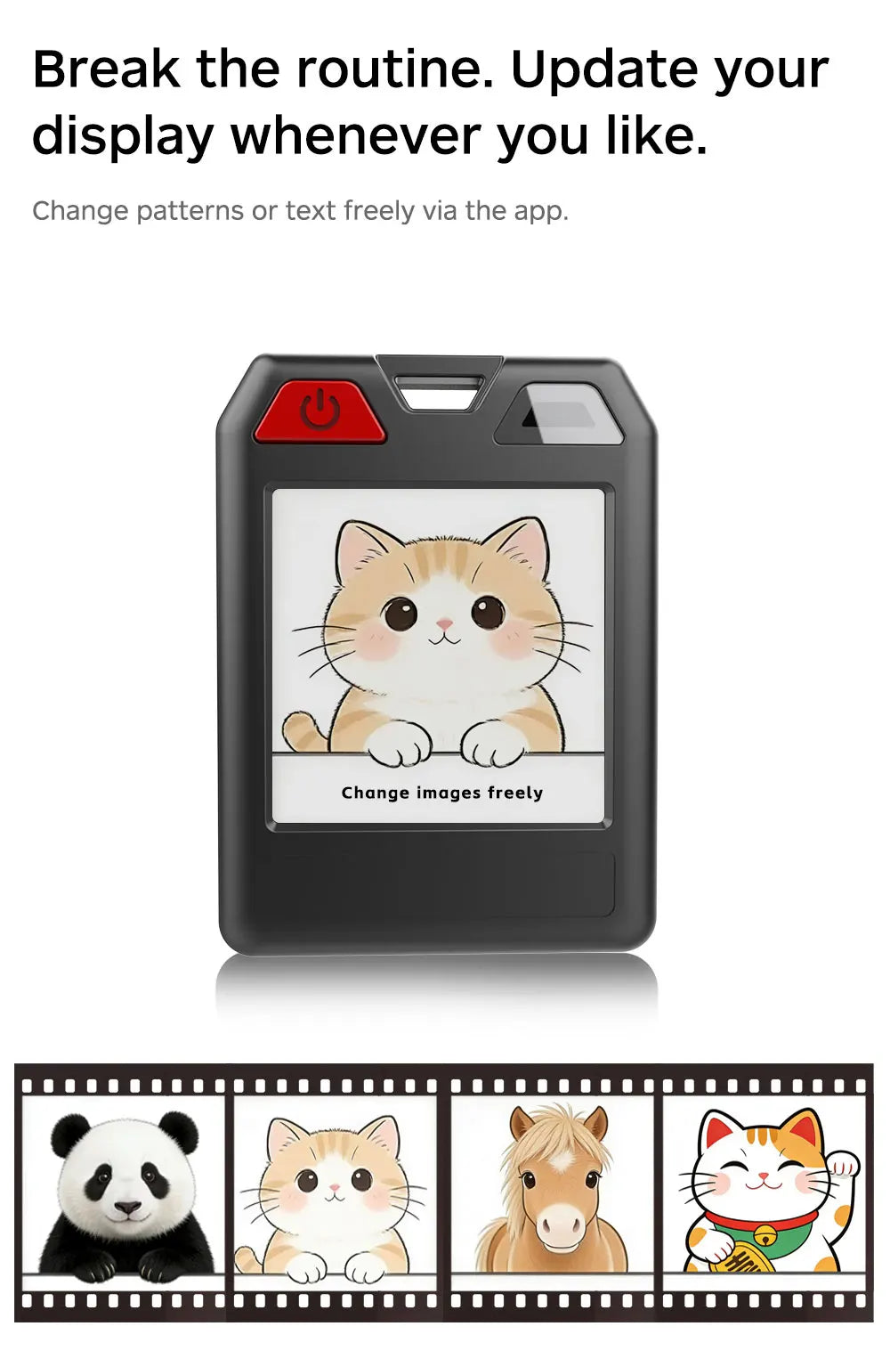 Original Color E-Ink Smart Keychain DIY Support Find My Find Hub Display Anti-Lost Locator Tracker