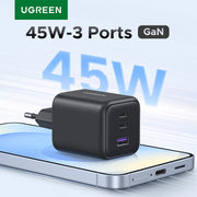 UGREEN 45W/30W/25W/20W GaN Charger PD3.0 PPS QC3.0 USB C Fast Charger For Samsung S26 iPhone 17 16 15 Pro Max iPad Xiaomi Tablet