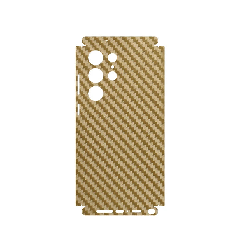 3D Carbon Fiber Skin Grain Full Body Phone Protector Sticker For SAMSUNG GALAXY S23 Ultra S23 Plus S25 S24 Back +Sides Wrap Film