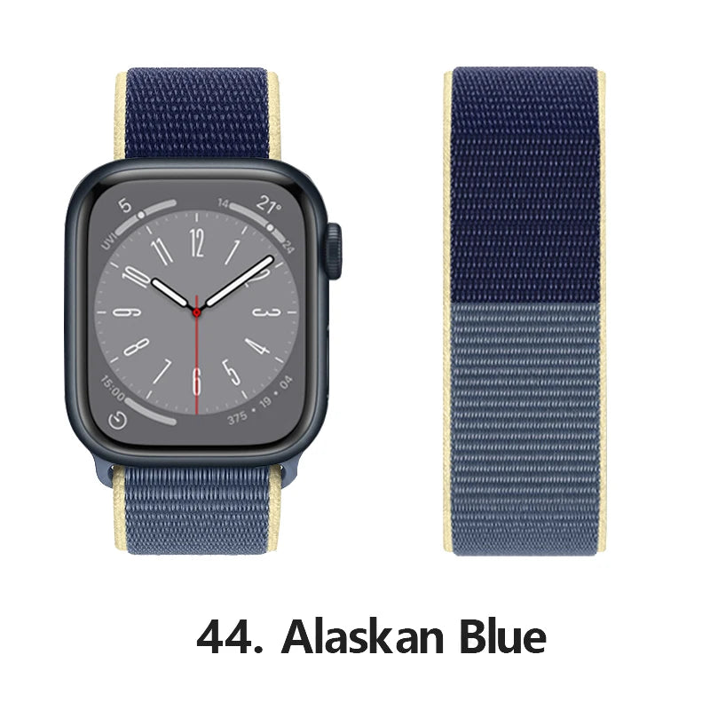 Nylon loop Correa For Apple Watch Bands 45mm 44mm 46mm 40mm 49mm 41mm 42mm Bracelet iWatch Series 12 11 Se 7 8 9 10 ultra 3 4