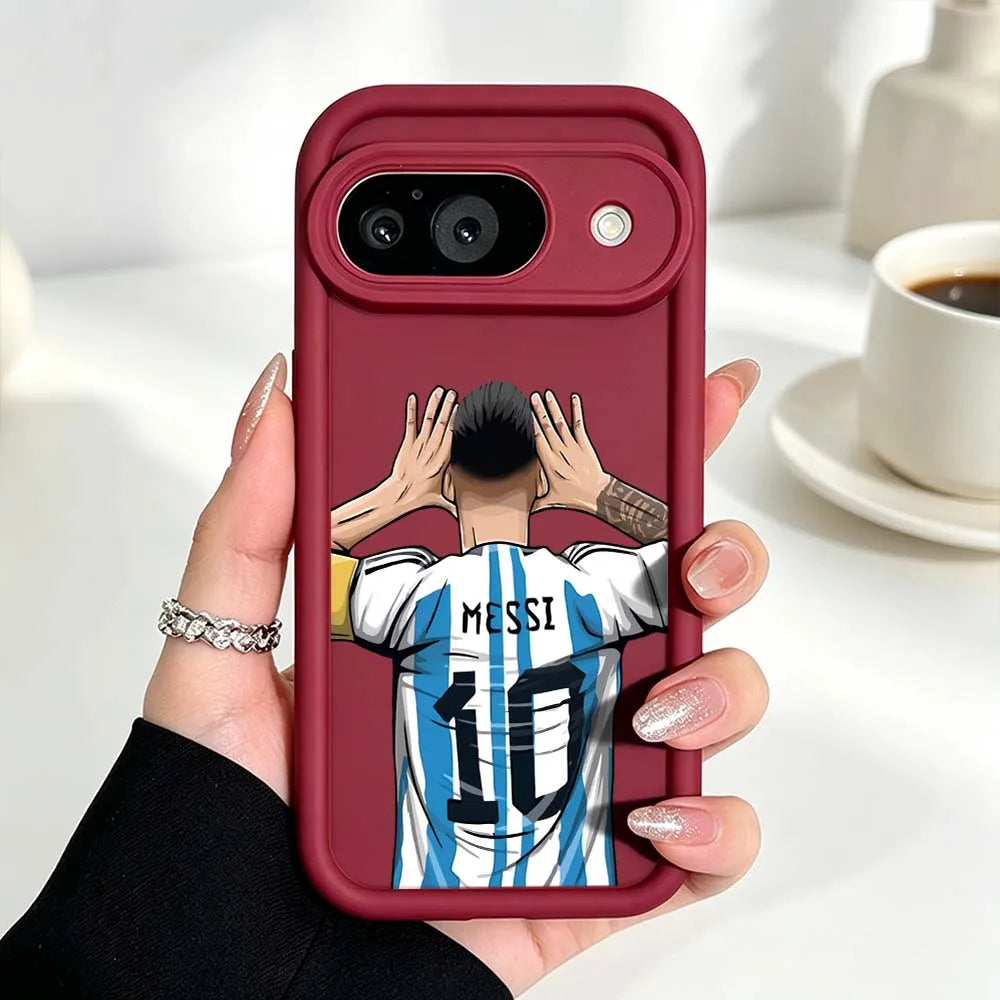 Football M-Messi design Cover For Google Pixel 10 9 8 7 9a 8a 7a Pro XL Eye Ladder Phone Case
