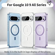 Case For Google Pixel 10 9 Pro XL 10A 9A  Funda Camera Protect For Magsafe Wireless Charge Anti-Yellowing Clear Magnetic Cover