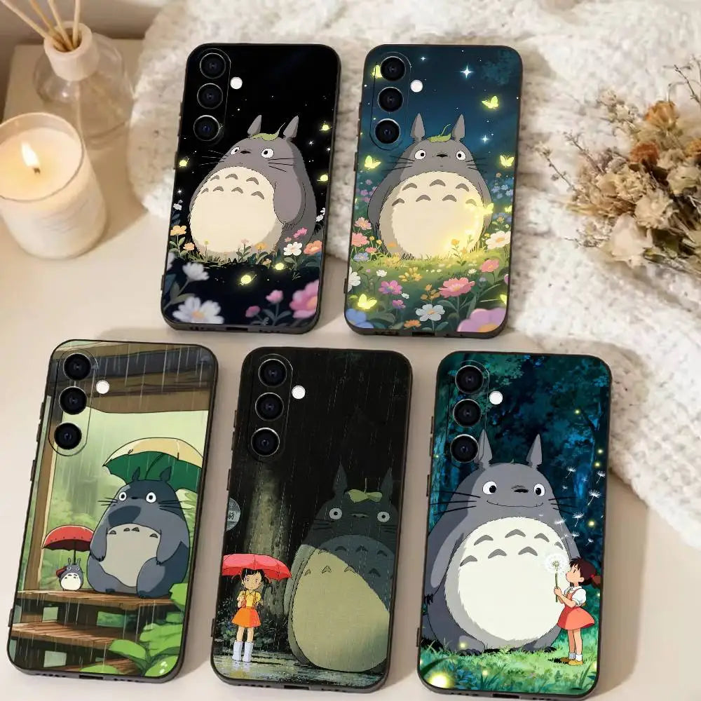 cute totoro cat  Phone Case For Samsung Galaxy A73,A72,A71,A70,A53,A52,A51,Others Soft Black Cover