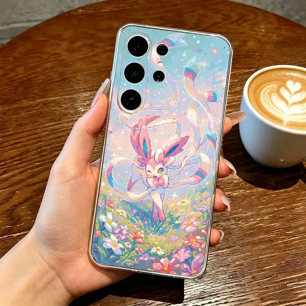 Lovely Sylveones-s Phone Case Transparent Silicone Soft For Samsung S25,S24,S21,S22,S23,S30,Ultra,S20,Plus,Fe