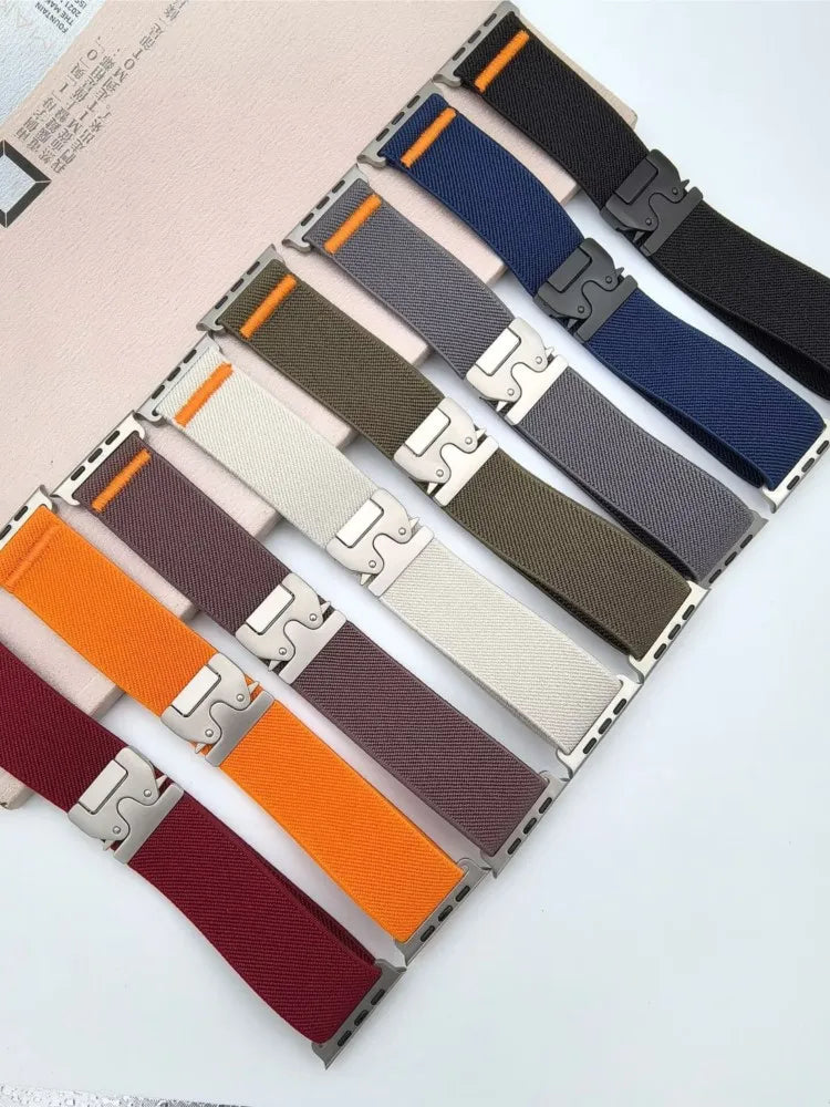 Parachute Straps for Apple watch 10 Band 46mm 42mm 45mm Ultra 49mm 44mm 41mm Nylon bracelet correa iWatch Series 9 8 SE 5 6 7 4