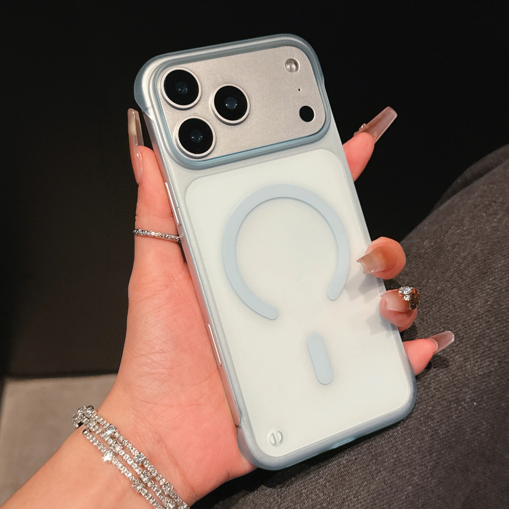 Ultra Thin PC Frameless Phone Case For iPhone 17 Pro Max 14 15 Plus 11 12 13 16 Pro Air For Magsefa Wireless Charger Matte Cover