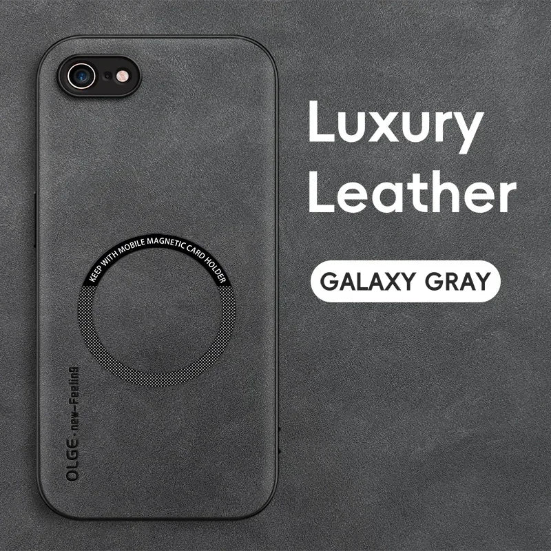 Magnetic Retro Leather Case For iPhone 16E 7 8 Plus SE 2020 2022 iPhone8 Plus Wireless Charging Phone Case Cover