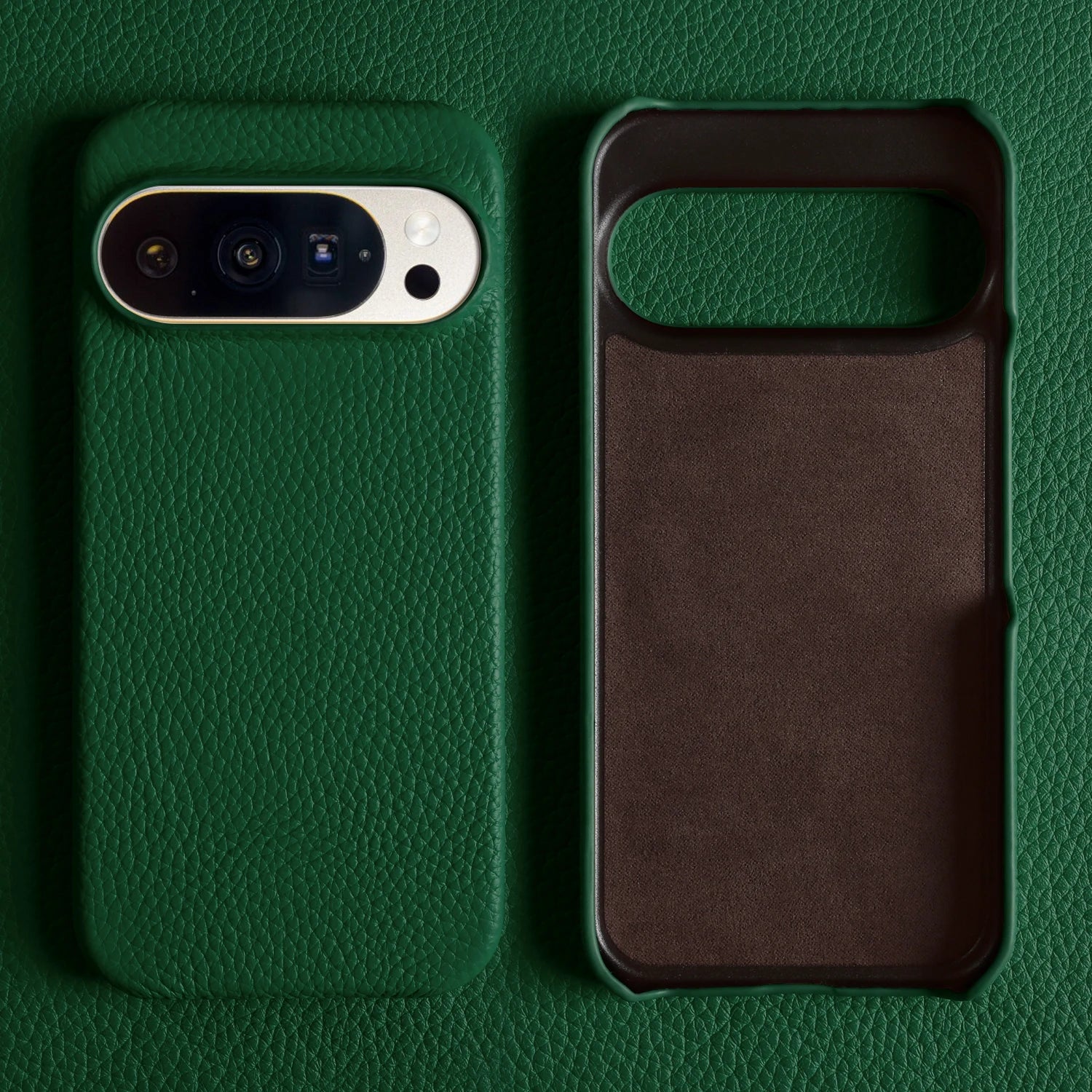 Luxury Lychee Grain Genuine Leather Back Cover Case For Google Pixel 10 Pro XL 9 8 7 6 5 5A 6A 7A 8A 9A Phone Cases Coque Funda