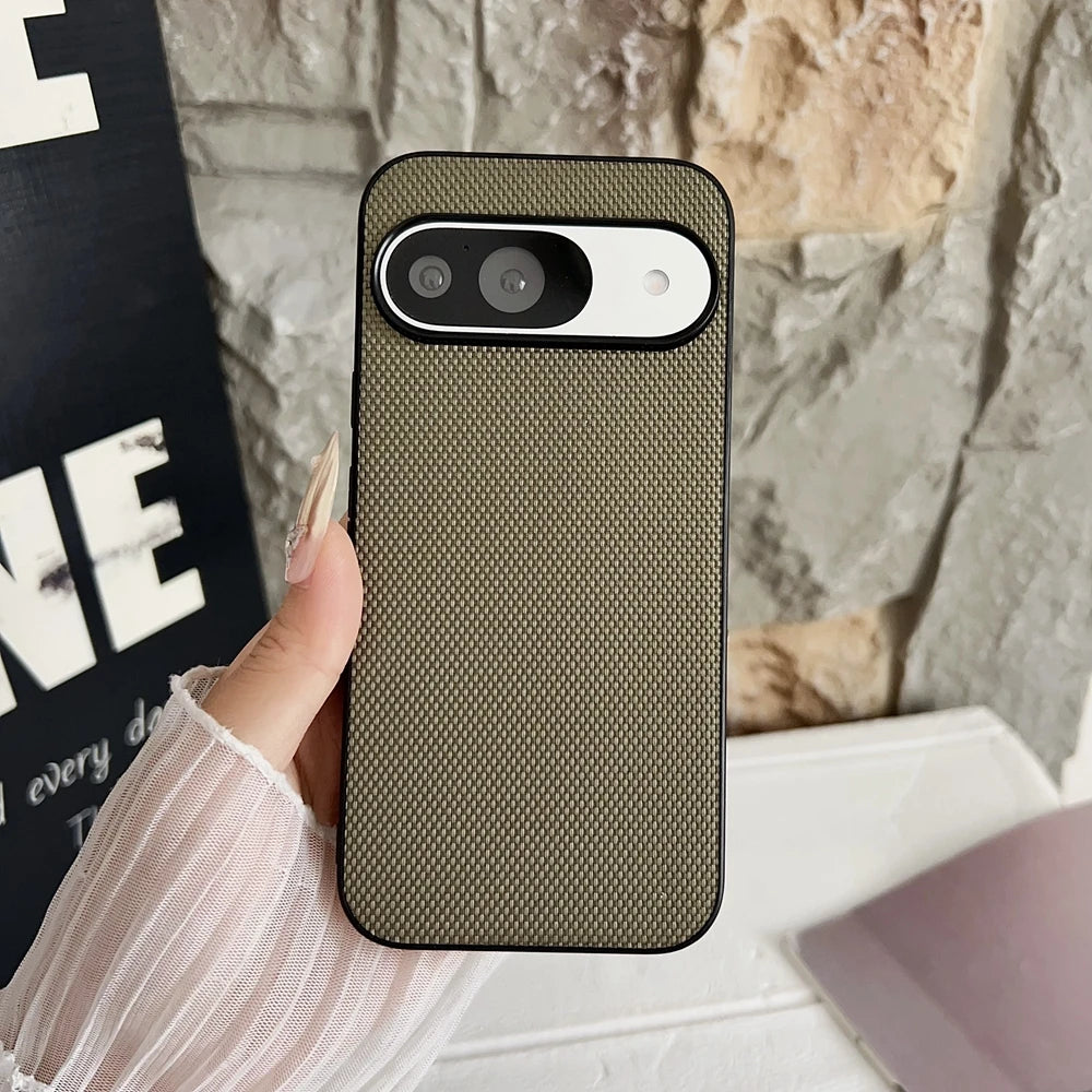 Ultra thin Pixel 10 9 Pro 9A Case Woven Nylon Pattern 6A 7A 8A 9A Cases for Google Pixel 9 8 7 6 10 Pro XL 10proXL Slim Cover