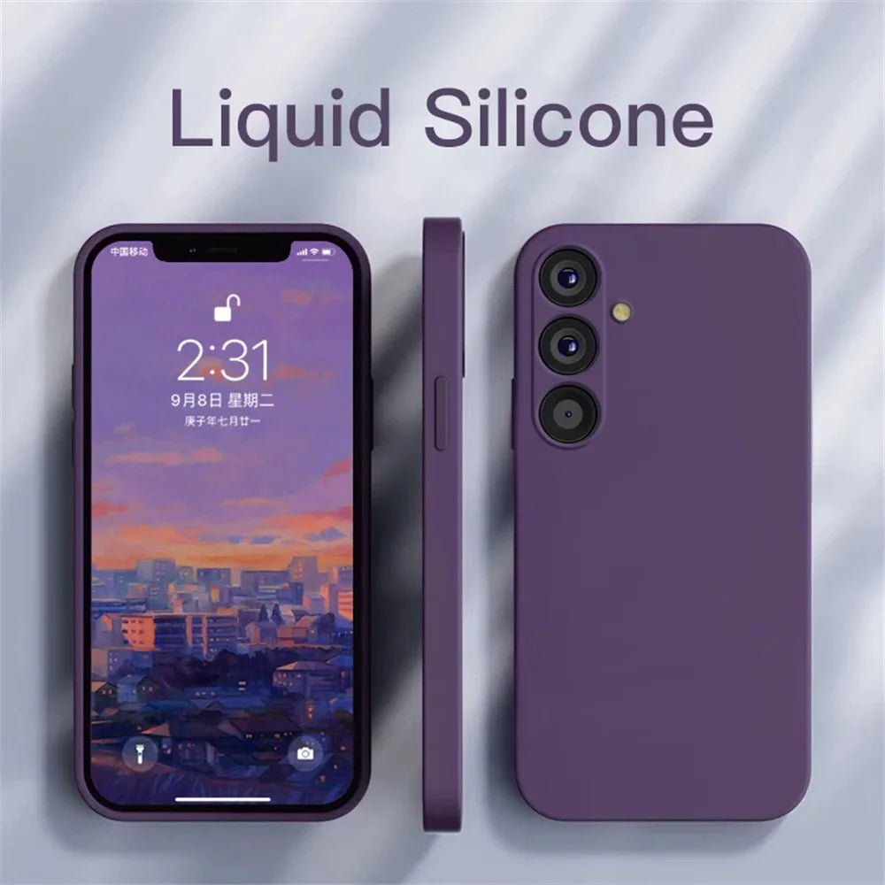 Phone Case Galaxy S25 S24 S23 Ultra Case Soft Liquid Silicone Samsung Galaxy S25 S24 S23 S22 Ultra Plus S23Ultra S24Ultra Cases