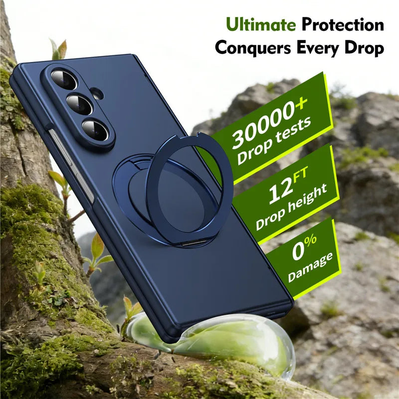 For Samsung Galaxy Z Fold 8 Ultra 5G Case Magnetic Holder Ring For Magsafe Cover For ZFold 8 Fold8 Ultra Hinge Protection Case