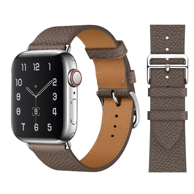 Genuine Leather Bracelet Strap For Apple Watch Band 45mm 49mm 41mm 44mm 42mm 46mm Leather Wristband iWatch Ultra 11 10 9 8 7 6 5