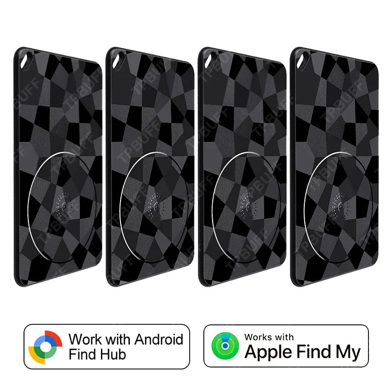 4-Pack Android Wireless Charging Tracking Location Wallet Tracker Card Waterproof GPS Locator Works with Google Find My App Tag