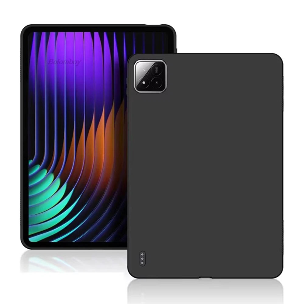 Tablet Case For Xiaomi Redmi Pad SE 2 Pro 12.1 8.7 10.61 Pad 5 6 7 8 Pro 2024 11.2" 11 7S 6S Soft Silicone Black Back Cover Case