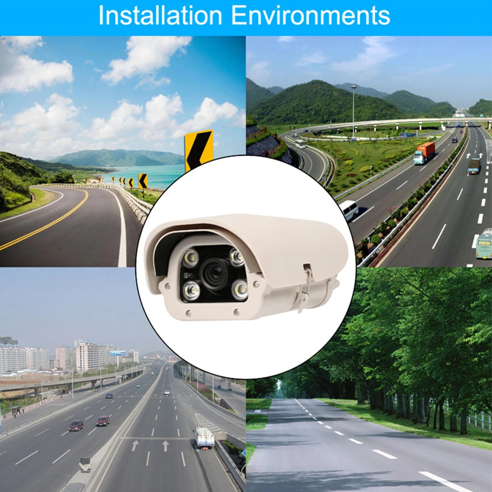 5MP LPR IP Camera Varifocal Lens 5MP IP Vehicles License Number Plate Recognition LPR Camera Outdoor For Highway Parking Lot