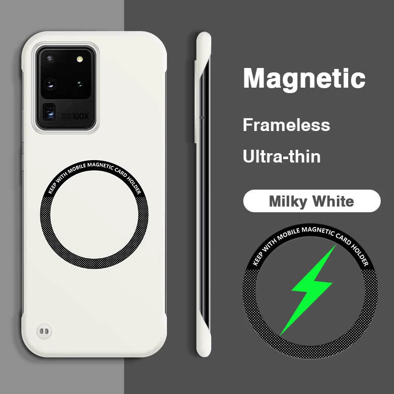 Slim Phone Case for Samsung Galaxy S20 Ultra FE Plus S20Ultra S20FE S20+ S20Plus 5G Magnetic Frameless Simple Back Cover Housing