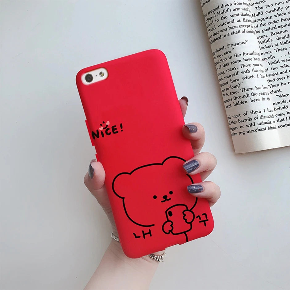 For iPhone 5 5S SE 2016 Case for iPhone 5 S Cover Silicon Cute Painted Case for iphone SE Cover Bumper for iphone 5S Phone Shell