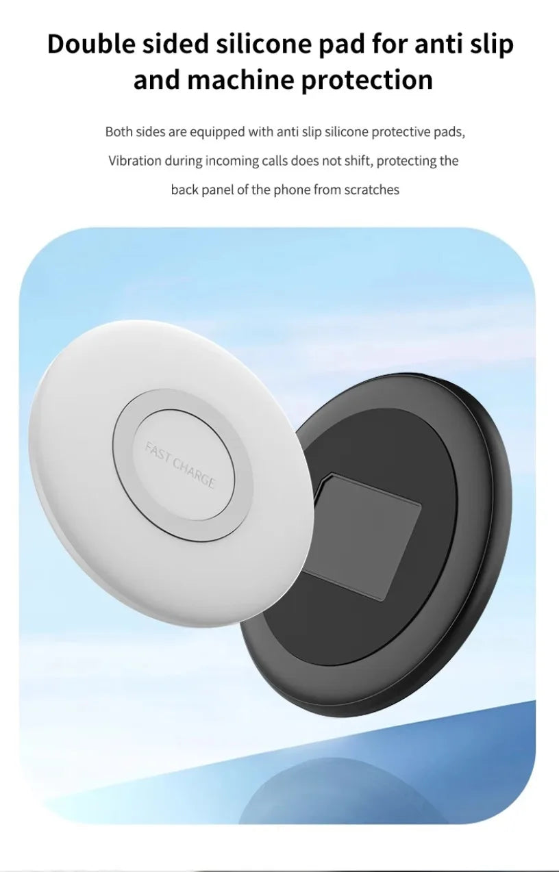 15W Fast Wireless Charger Pad For Samsung For Galaxy S25 S24 S23 S22 S21 Ultra Z Fold Flip 6 4 5 Note10 Note20 S10 Plus QI Pad