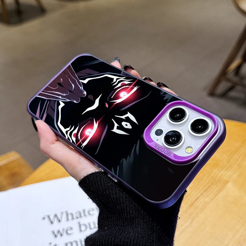 Cool Jujutsu Satoru Gojo Plating Hard Case for iPhone 17 Air 16 15 11 12 14 13 Pro Max XS X XR Plus 8 7 SE 2020 Shockproof Cover
