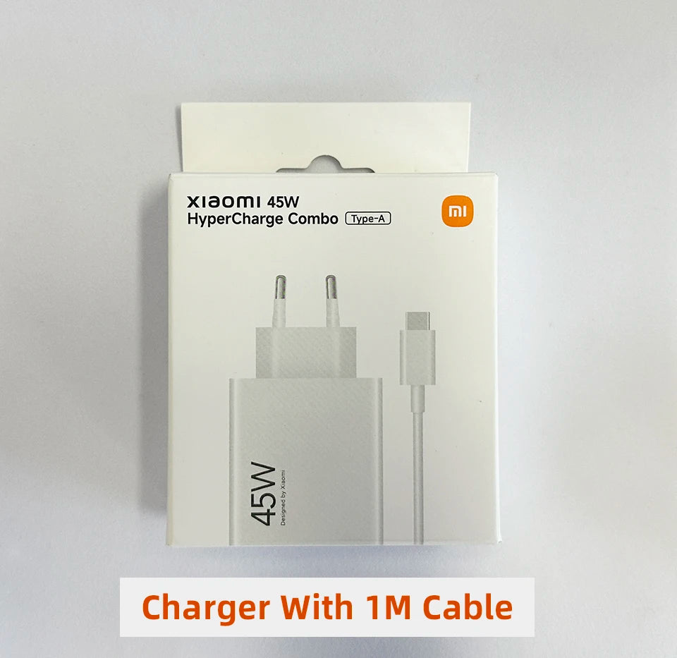Oirginal XIAOMI 45W Charger Type C Turbo Charge Fast Charging Adapter Redmi Note 15 14 13 12 11 X Pro 10t Poco M7 X7 K40 Pad 6