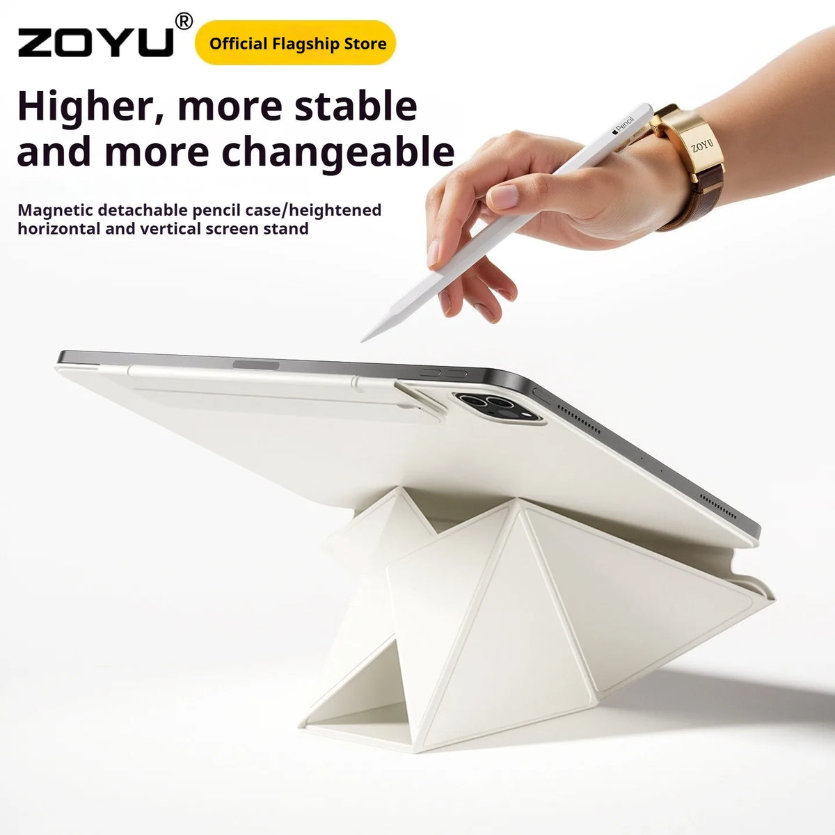 ZOYU Smart Folio Cover for iPad A16 11th 2025 iPad Air 11 Funda iPad Pro 13 12.9 4/5/6th Gen Mini 8.3 A17 Pro Magnetically Capa