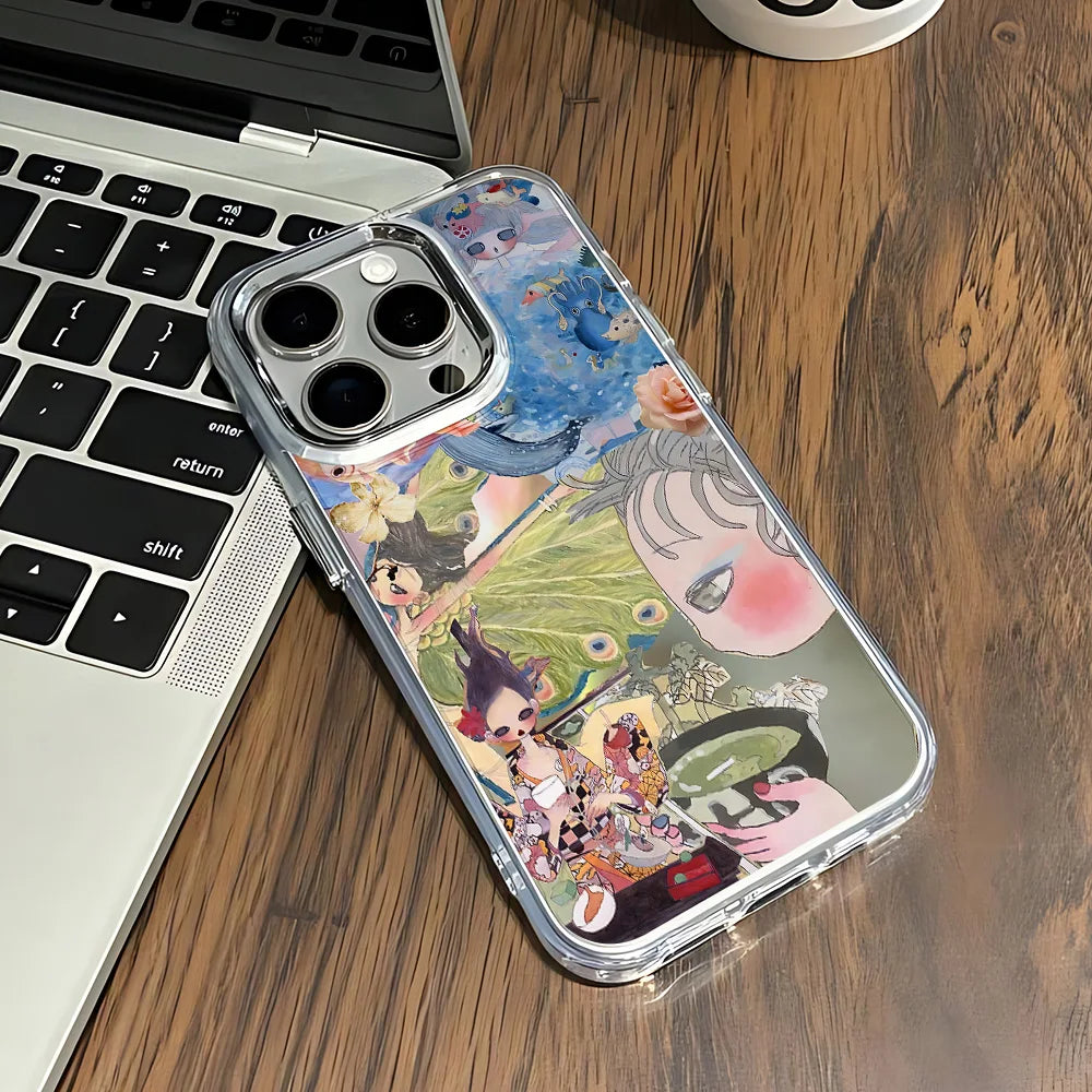 Anime A-Aya Takano Girl Art Phone Case For IPhone 17 16e 16 15 14 13 12 11 Mini Pro Max X XR 8 7 Air Plus Transparent Soft Cover