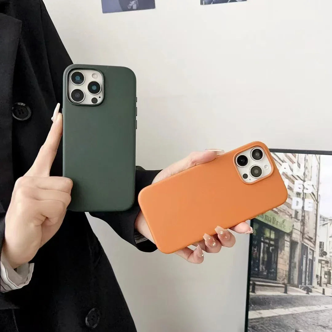 For Apple Magsafe Leather Case for IPhone 16 15 14 13 Pro Max Case Official Original Wireless Charging Magnetic Cover 17 Pro Max