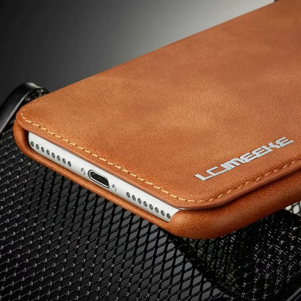 Luxury Ultra Thin Leather Case Flip Cover for Samsung Galaxy S26 S25 S24 S23 S22 S21 S20 FE Ultra Plus A54 A52s S10 S8 Note 20