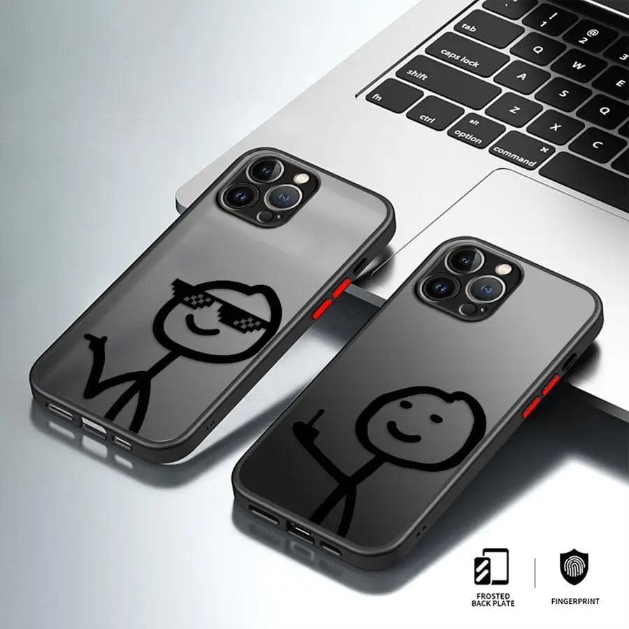 Cartoon Matchman Shell Phone Case For Samsung Galaxy S23 S24 S25 S26 Ultra S22 S21 S20 Plus FE A15 A16 A34 A35 A54 A55 A56 Cover