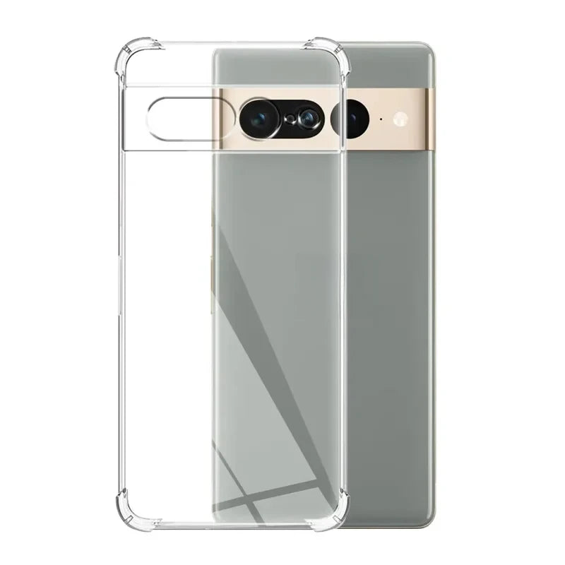 For Google Pixel 6A 7 7Pro Pro 8Pro 9 XL 9A 10 10ProXL 10Pro XL Case Protector Soft Silicone Phone Cover Clear Shockproof Airbag
