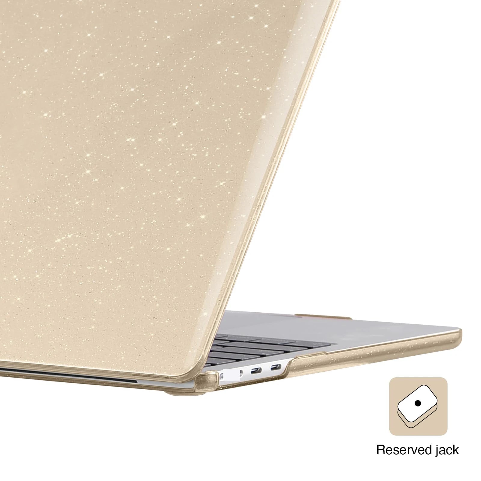 EooCoo Case for MacBook Air 13 inch M4 2025 2024-2022 Release M3 M2 A3240 A3113 A2681 for Mac Air 13.6 inch Glitter Hard Shell