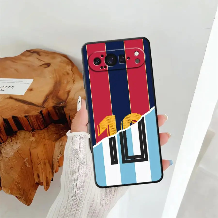 Number 7 10 Football Case for Google Pixel 8a 7a 9a 6a 6 7 8 Pro 10 9 Pro XL Funda Phone Cover