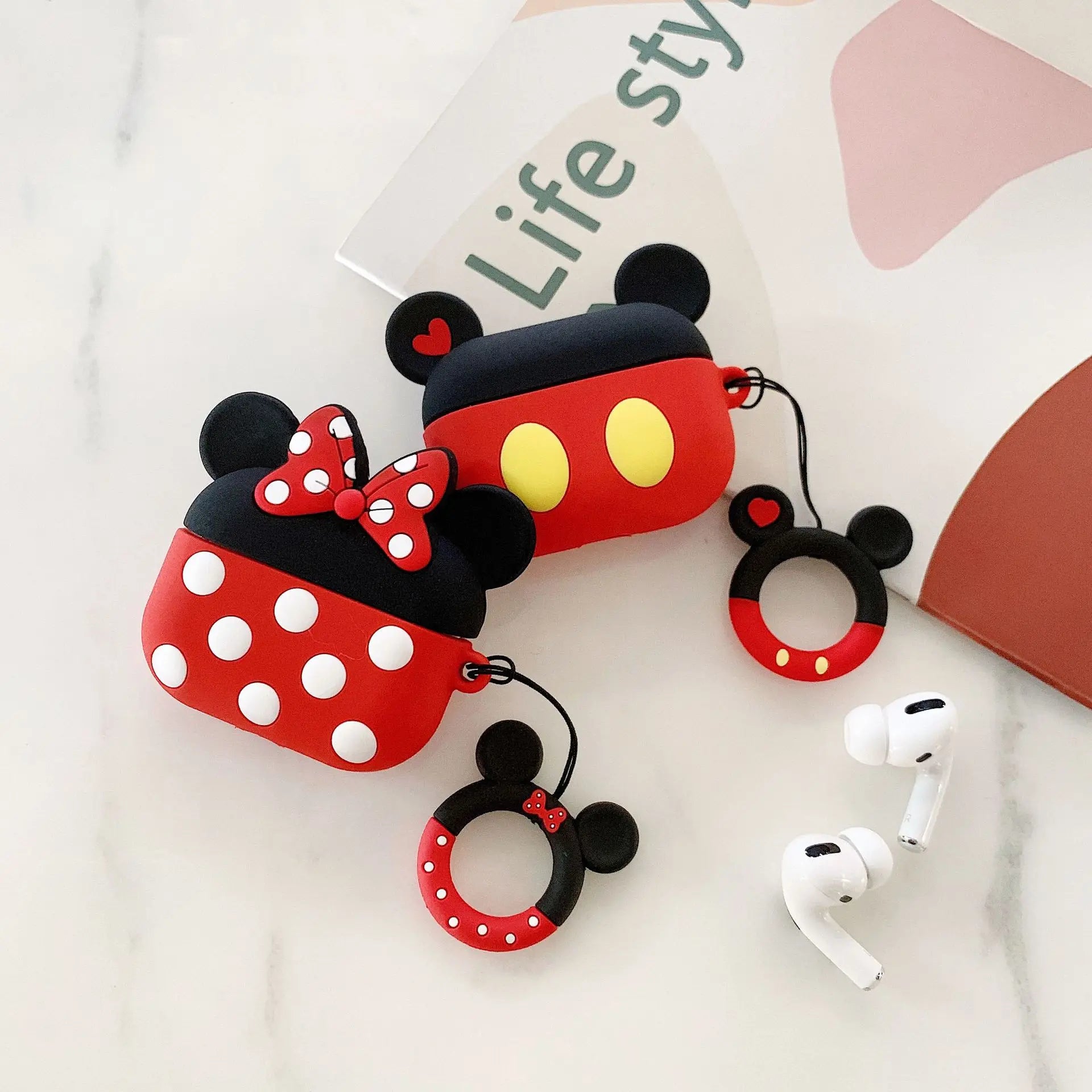 Cute Polka Dots Bow Silicone Case For Apple AirPods 2 3 4 Pro 2 Pro3 Earphone Charging Headphones Case Airpods Protect Cover