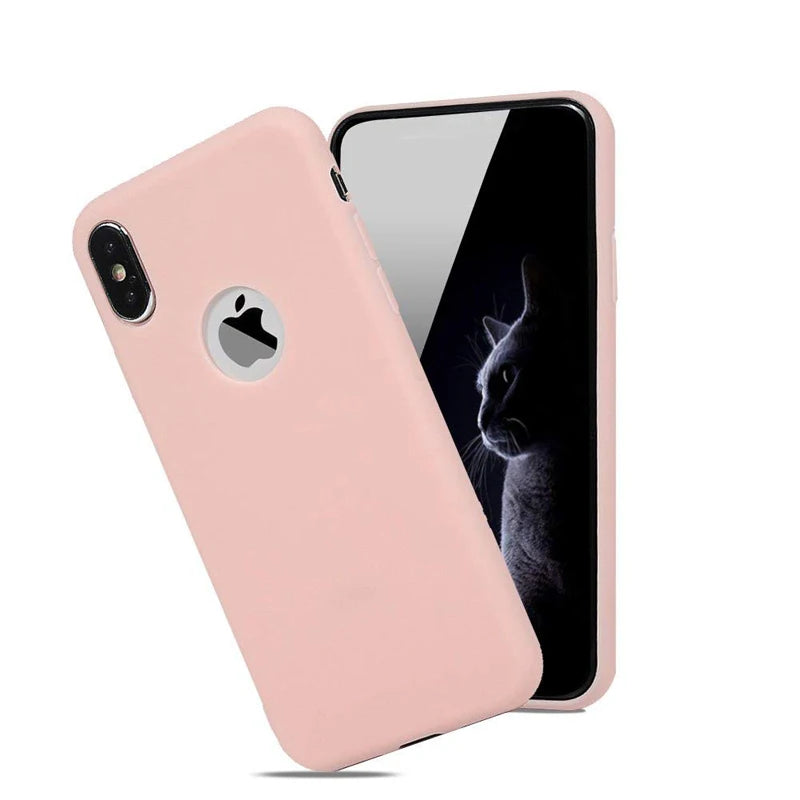Matte Silicone Candy Cover For iPhone X Xr Xs Max 12 mini 11 Pro Max 6 6S 7 8 Plus SE 2020 Flexible Gel Phone Protector Cases