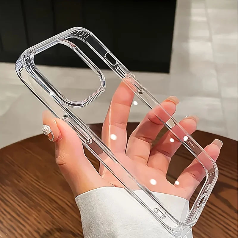 Ultra Thin Clear Acrylic Phone Case For iPhone 17 16 15 14 Plus 13 12 11 Pro Max Phone Back Cover Transparent Shockproof Cover
