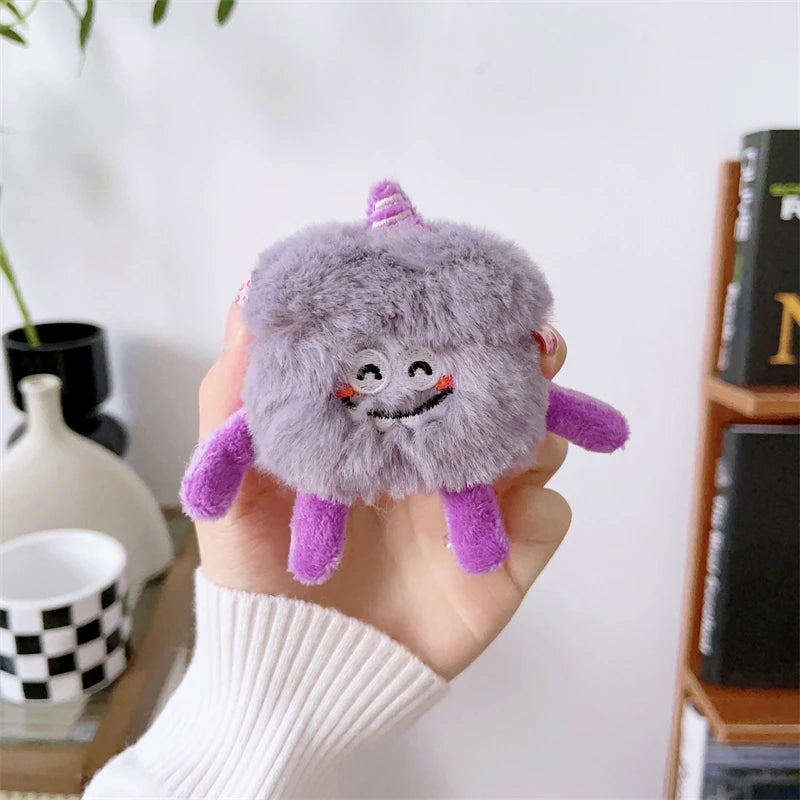 Cute Cartoon Fur Earphone Case for Airpods Pro 3 2 1 Air Pods Pro2 2nd 3rd Generation Funny Fluffy Plush Warm Women Girls Cover